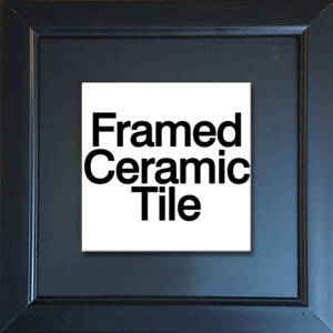 Framed ceramic tile